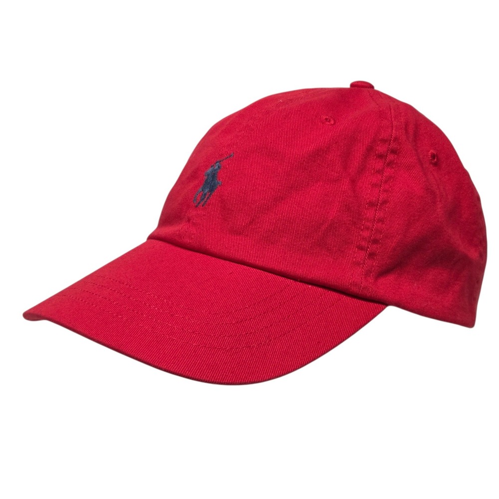 Polo Ralph Lauren Hat Unisex Red Pony Logo Cotton Adjustable Baseball Cap